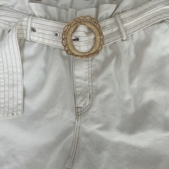 Sam Edelman Cotton Utility Shorts W/ Belt Weekend Ready Summer Vibes Size 32 - Picture 2 of 5